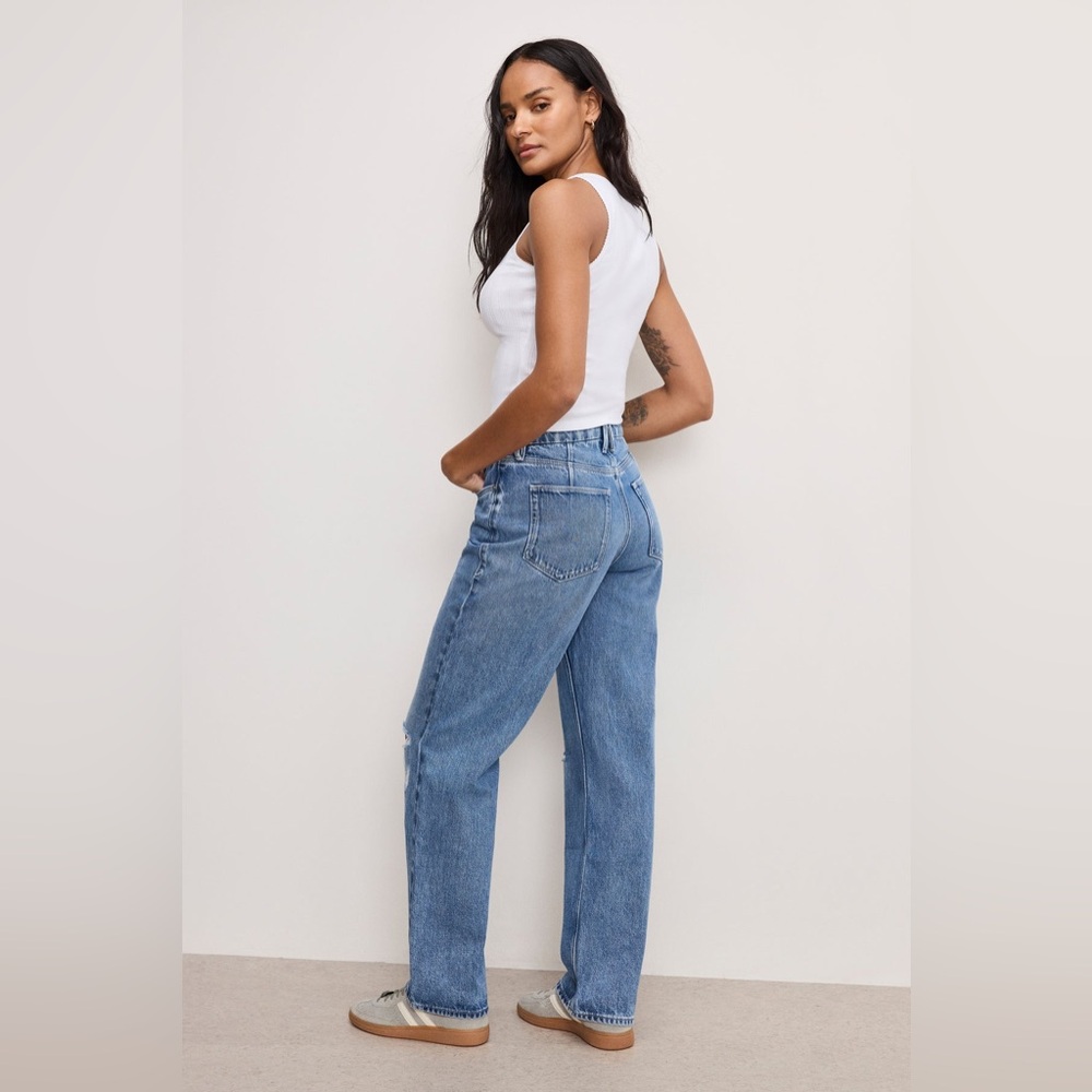 NWT GOOD AMERICAN Good 90s Relaxed Jeans Women's Jeans SZ 26